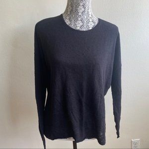 OAK & FORT Black Long Sleeve Sweater Small